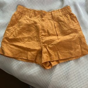 Cute mustard linen shorts Madewell size 12